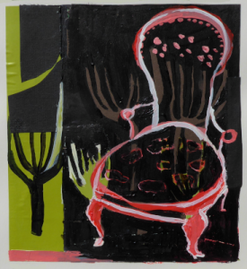 Friedvoll, Papier und Acryl auf Papier, 16,5 cm x 15 cm