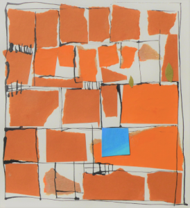 Herbstrhythmus, Papier und Tusche, 18 cm x 17 cm