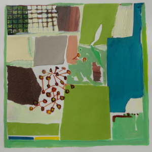 Komponiert, Papier und Acryl auf Papier, 17 cm x 17 cm